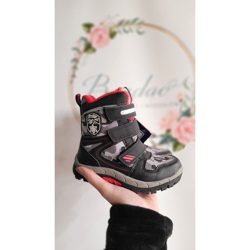 AMERICAN CLUB Buty zimowe śniegowce czerwone moro HL21/19 American Club - 1