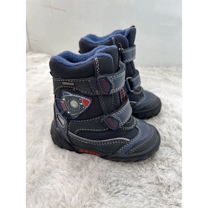 GEOX Śniegowce granatowe z rakietą B4402D Geox - 3