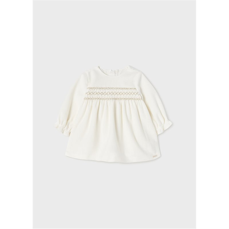 Mayoral Sukienka kremowa aksamitna dla noworodka 2808 col. 28 Mayoral - 1