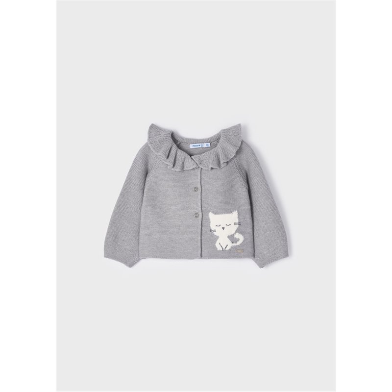 Mayoral Sweterek szary trykotowy dla niemowlęcia 2316 col. 82