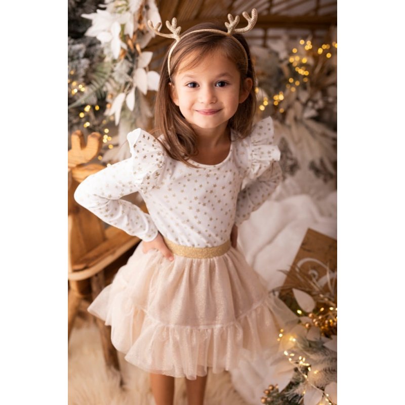 Lily Grey Bluzeczka biała w złote gwiazdki Lily Grey - 1