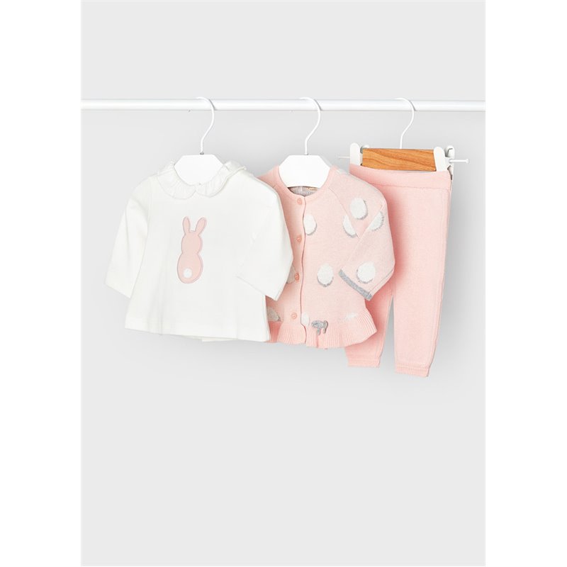 Mayoral Komplet 3-częściowy bawełniany dla noworodka ECOFRIENDS 2703 col. 92