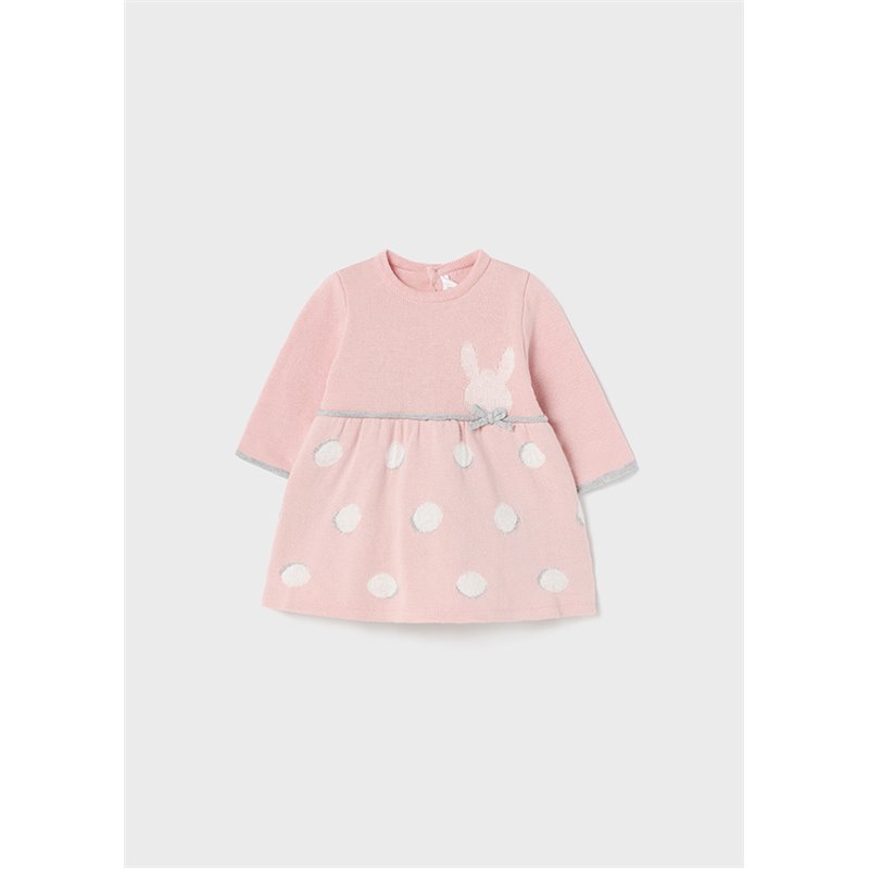 Mayoral Sukienka trykotowa różowa dla noworodka 2805 col. 92