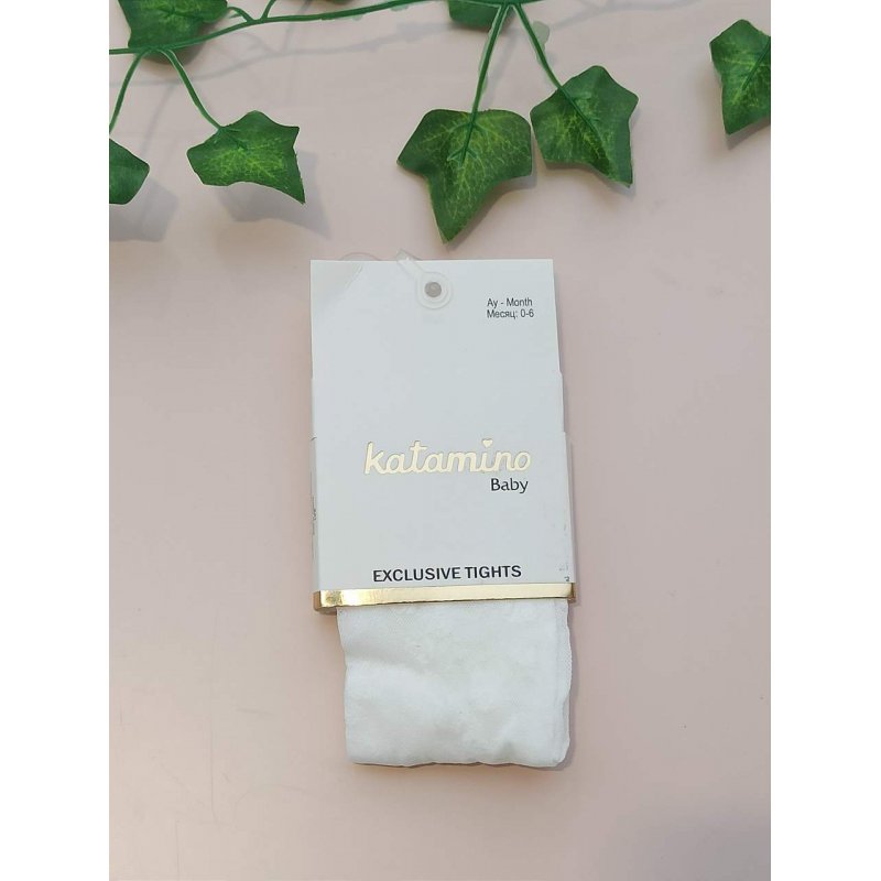 Katamino Baby Rajstopy krem wytłaczane w różyczki Katamino baby - 1