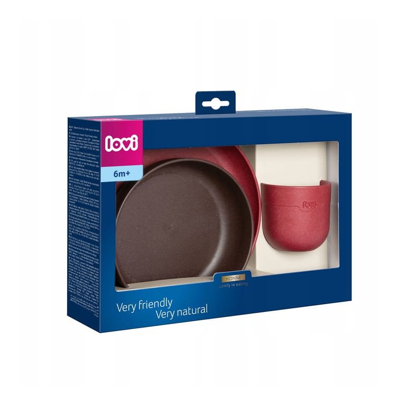 LOVI Zestaw naczyń z kubkiem Czerwone Lovi - 1