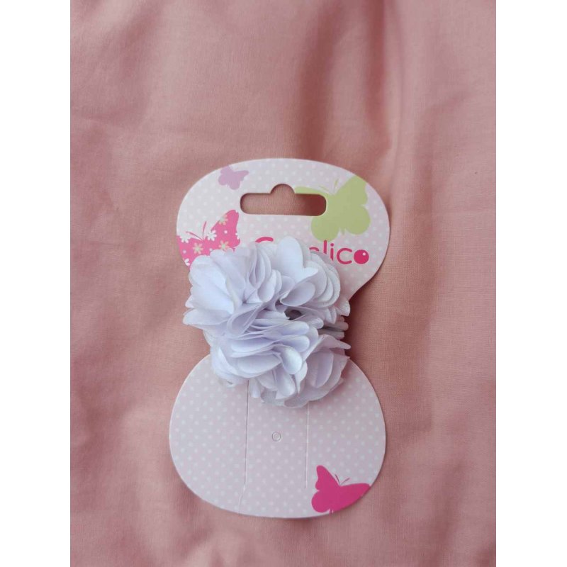 Coralico gumki białe kwiatki  - 1