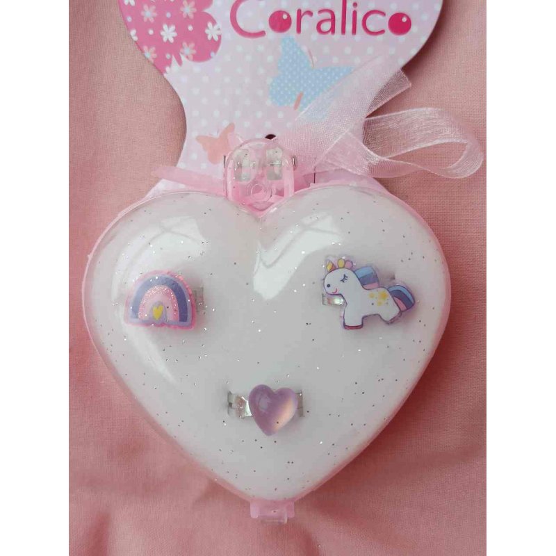 Coralico pierścionki tęcza/serduszko/jednorożec  - 1