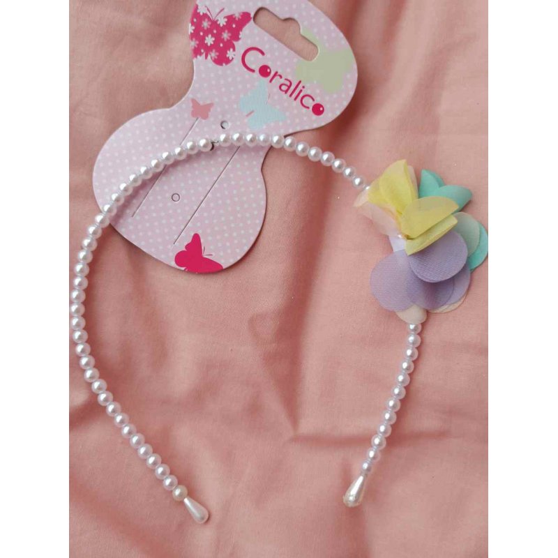 Coralico opaska perełkowa z kwiatkiem Coralico - 1