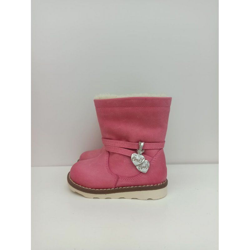 Emel buty zimowe różowe z serduszkami E2597-2 Emel - 1