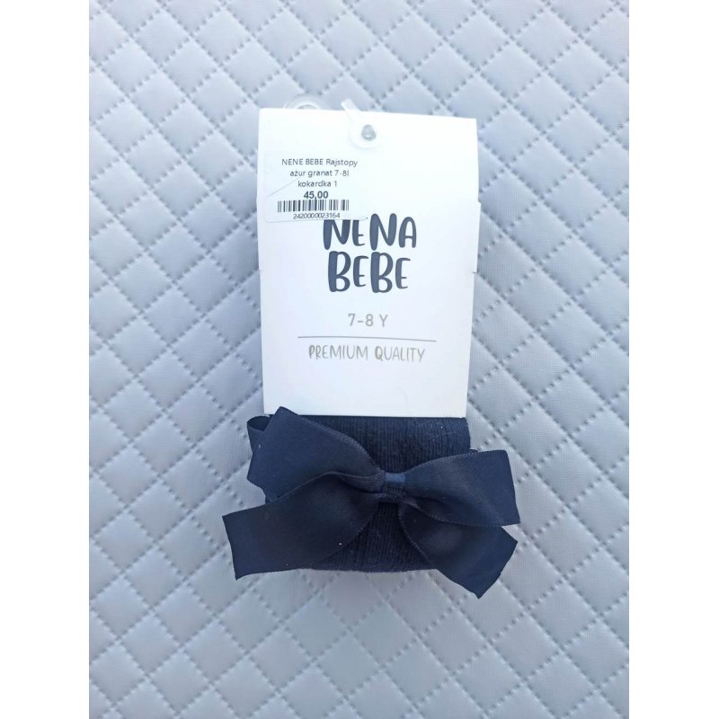 NENA BEBE Rajstopy ażur granat kokardka NENA BEBE - 2