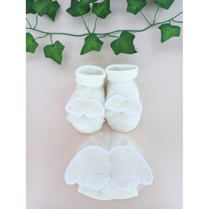 Katamino zestaw opaska + skarpety krem Katamino baby - 2