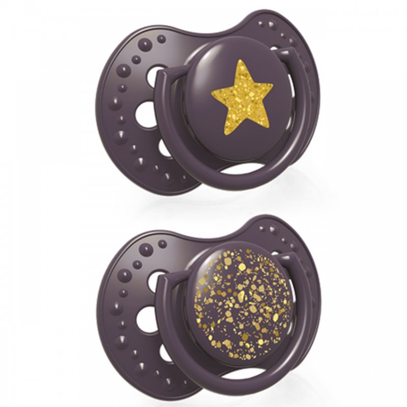 LOVI Smoczek silikonowy Stardust 3-6m 22/893 fioletowy Lovi - 1