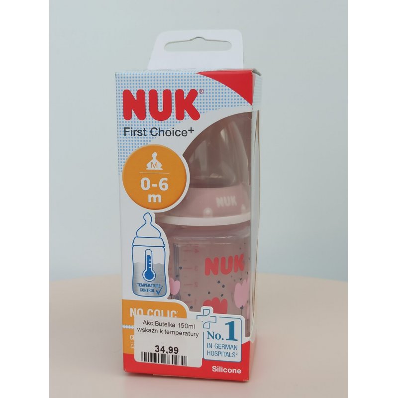 NUK Butelka 150ml z wskaźnikiem temperatury 0-6 msc Nuk - 2
