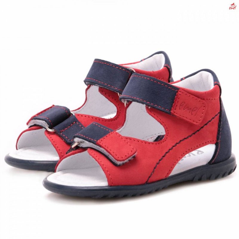 Ostatnie sztuki.Emel buty sandały czerwono-granatowe E2435-6 Emel - 1