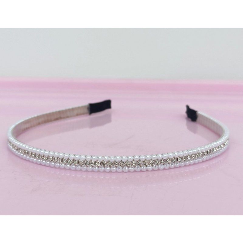 Lulu Opaska biała perełki cyrkonie Lulu - 1