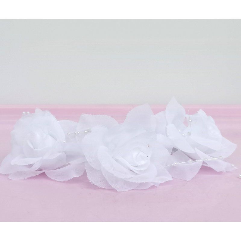 Lulu Opaska biała trzy kwiatki Lulu - 3