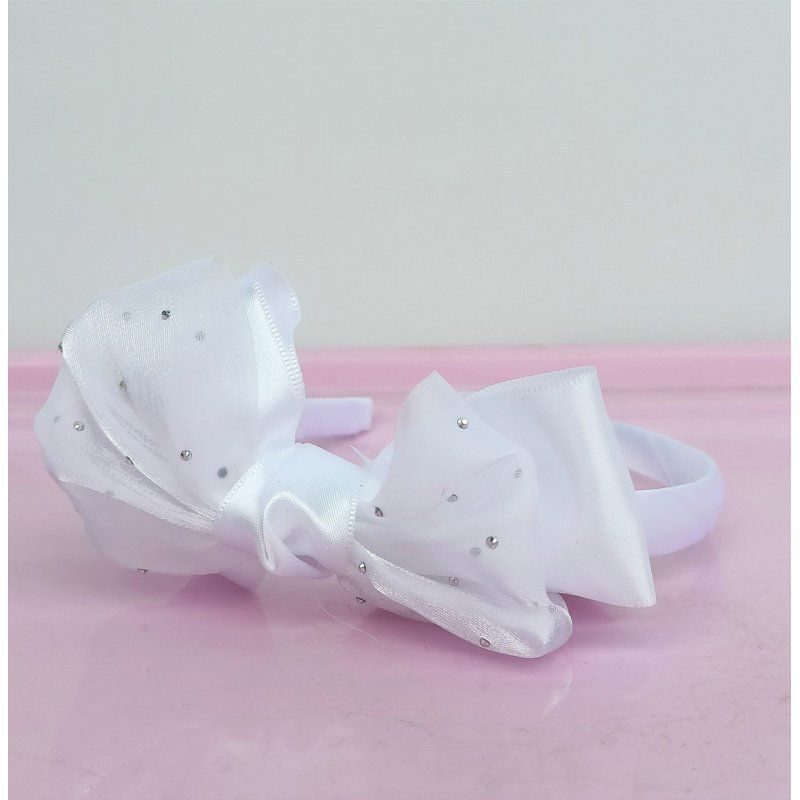 Lulu Opaska biała kokardka Lulu - 3