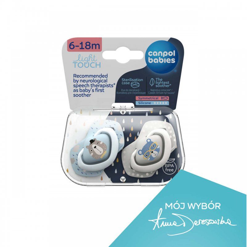 Canpol smoczek silikonowy 6-18m 22/648 blu CANPOL - 1