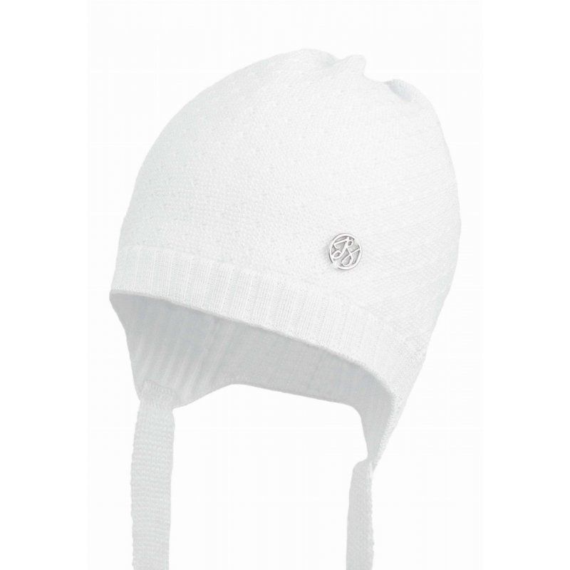 Jamiks czapka dzianinowa wiązana Migotka biała Jamiks - 1