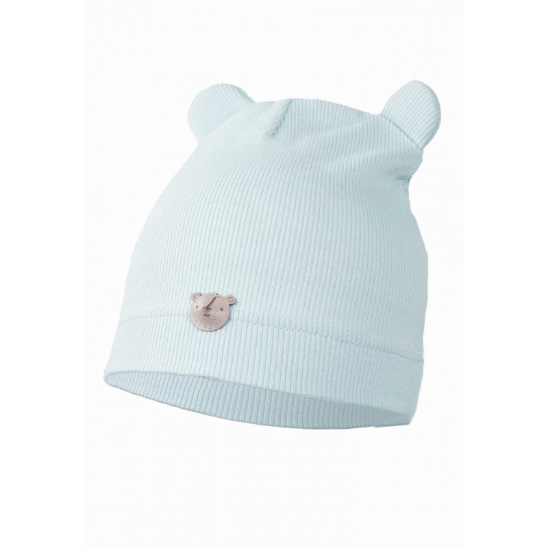 Jamiks czapka Flavio dzianina prążkowana z uszkami błękitna Jamiks - 1