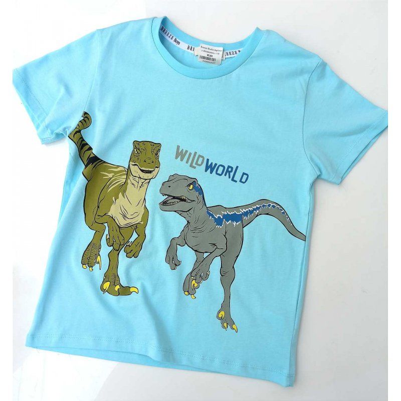 Breeze Bluzka błękitna z dinozaurem  - 1