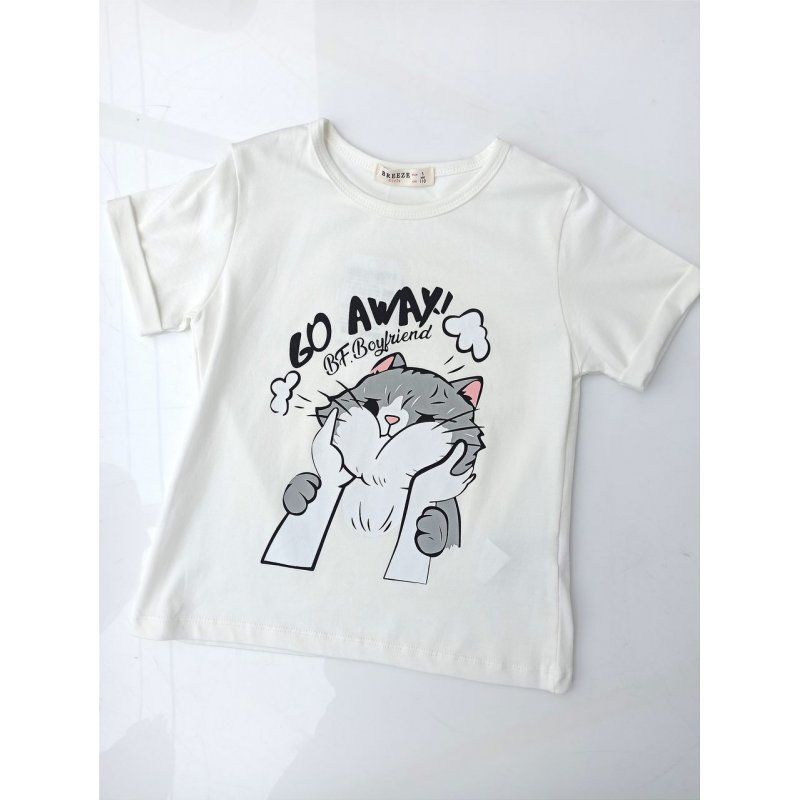 Breeze Bluzka biała z kotkiem  - 1