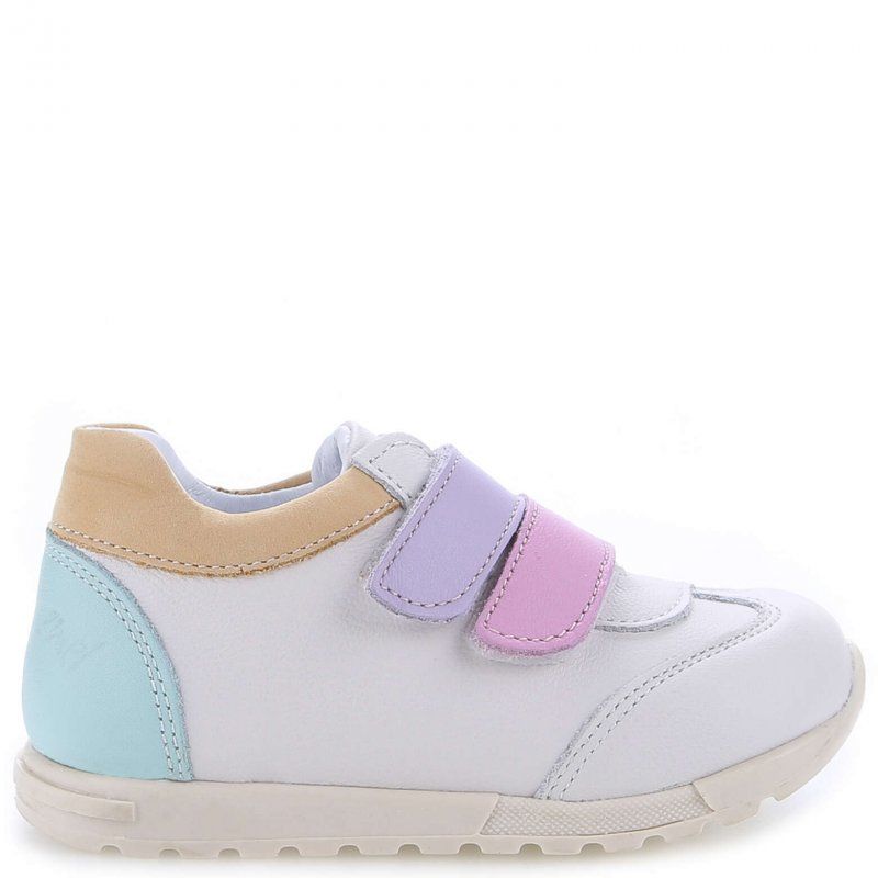 Emel Sneakersy białe z pastelowymi wstawkami E 2333 Emel - 1