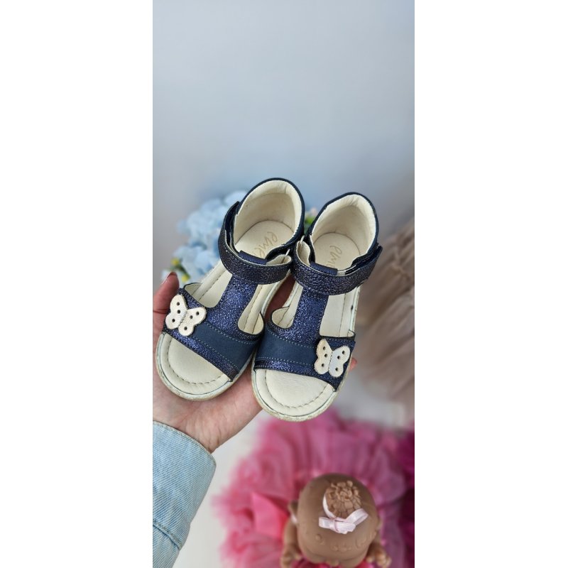 Emel buty sandały granatowe z motylkiem E2637A-4 Emel - 1
