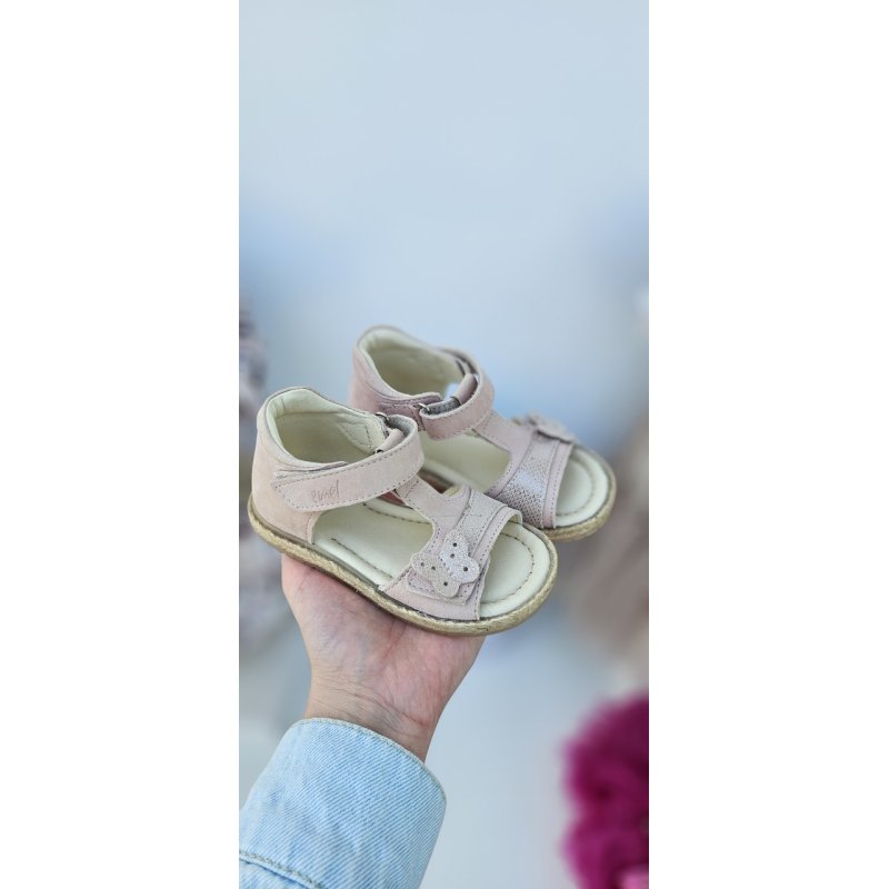 Emel buty sandały perłowo różowe  motylkiem E2637-16 Emel - 2