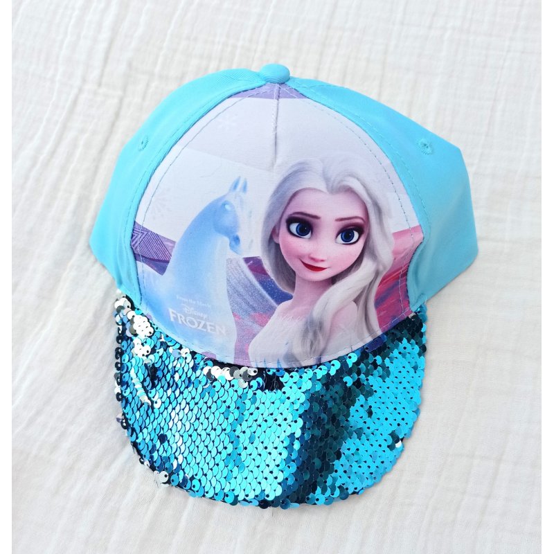 Czapka z daszkiem cekiny kraina lodu  - 2
