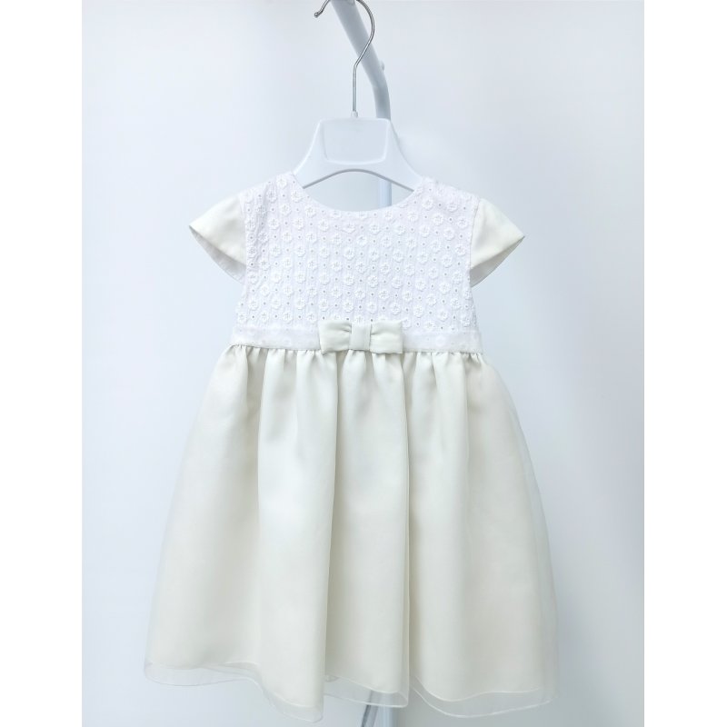 Minimi Sukienka elegancka ecru z koronką 13/15 Minimi - 1 Minimi Sukienka elegancka ecru z koronką 13/15 Minimi - 1