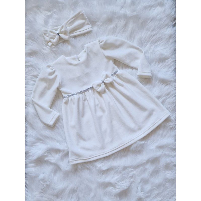 Bambarillo Sukienka z długim rękawkiem krem Bambarillo - 1