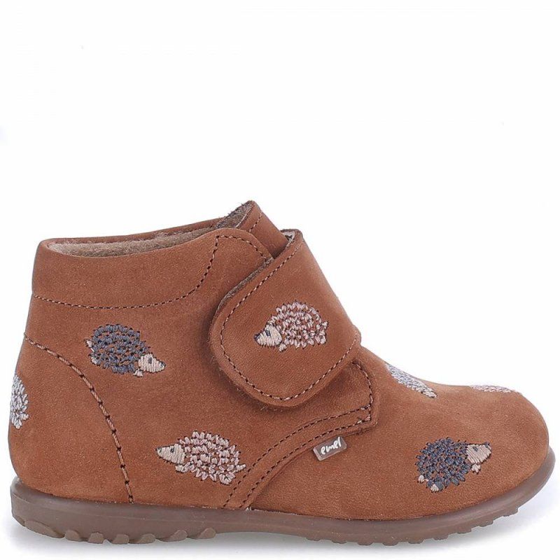 Emel Trzewiki brązowe w haftowane jeżyki Como ES 1077H Emel - 4