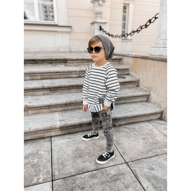 NUNU Bluza szara paski NUNU - 1