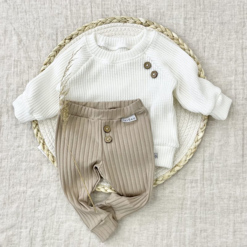 Taturo legginsy prążek latte Taturo - 1