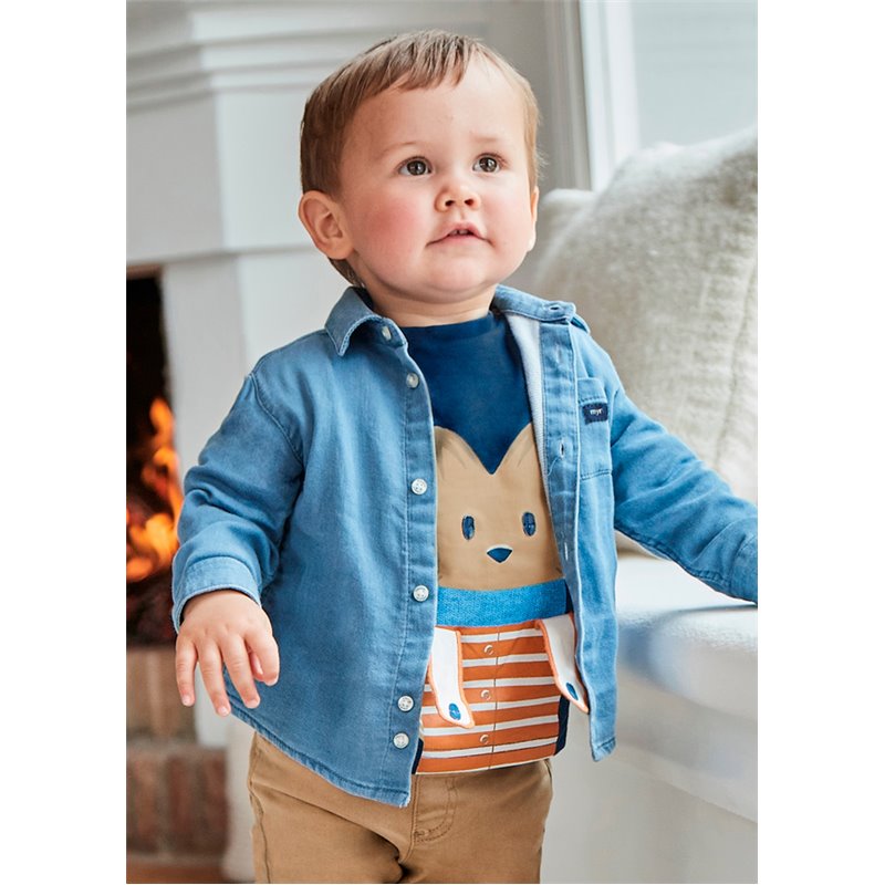 Koszulka interaktywna granatowa z liskiem 2018 col.86