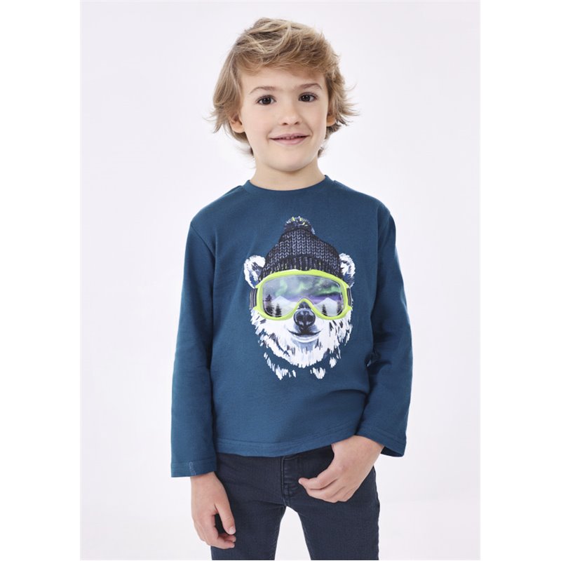 Interaktywna koszulka chłopięca Atantic z bawełny BCI 4036 col.38