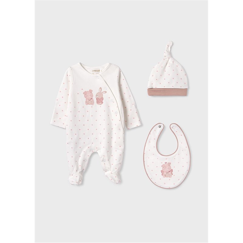 Zestaw prezentowy z bawełny misty pink