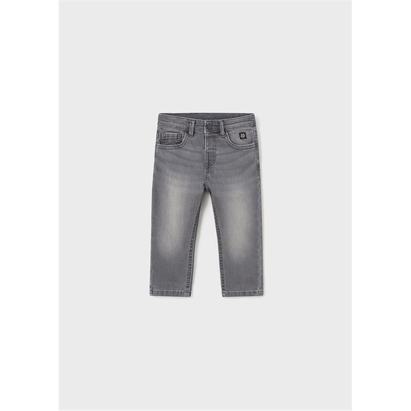 Mayoral Jeansy Better Cotton z haftem dla niemowlęcia Jasn. Szary 2540 col.79 Mayoral - 1