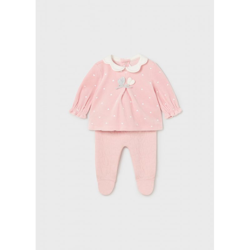 Mayoral komplet 2-częściowy dla dziewczynki różowy z kwiatkiem col.80 Mayoral - 1