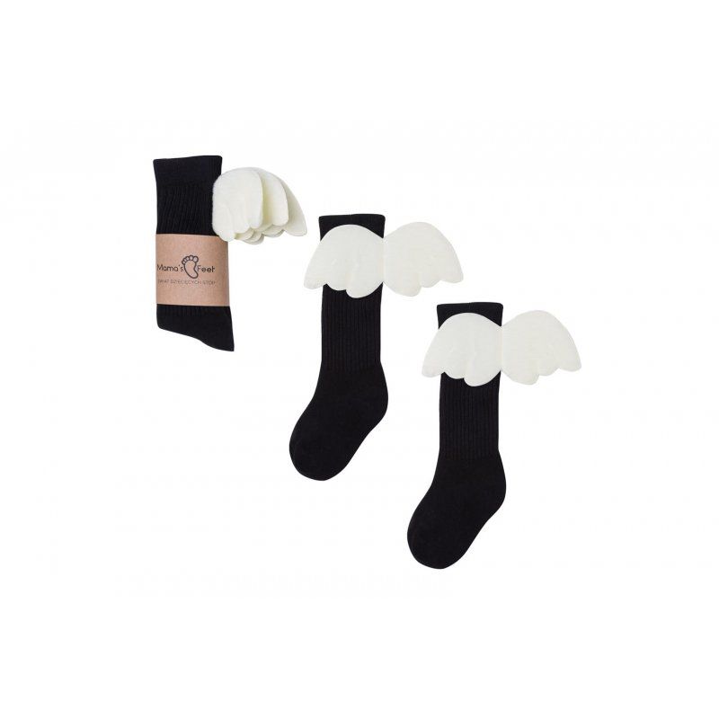 Mama's feet podkolanówki czarne aniołek Mama's feet - 1