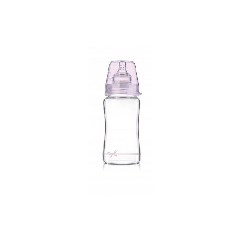 LOVI Butelka szklana różowa Diamond 250 ml Lovi - 1