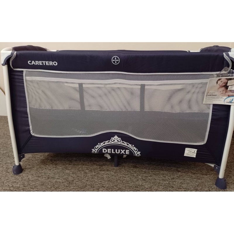 Caretero DELUXE Łóżeczko turystyczne w kolorze granatowym Caretero - 1