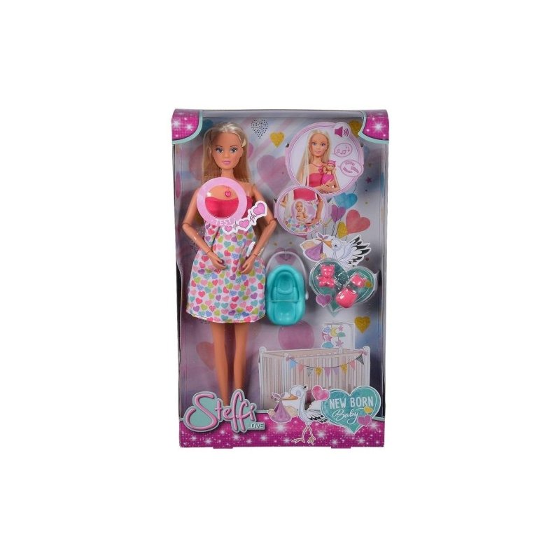 Steffi Lalka ciężarna z kołyską SMA64969 STEFFI - 1