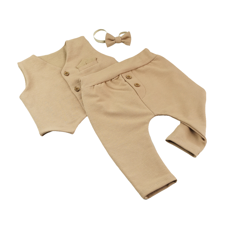 Mrofi Kamizelka spodnie muszka w kolorze beżowym Mrofi - 1