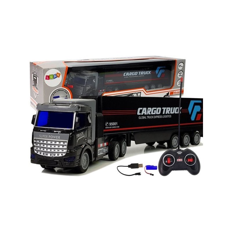 LEAN Ciężarówka Dostawcza Zdalnie Sterowana Czarna 9080 LEAN TOYS - 2