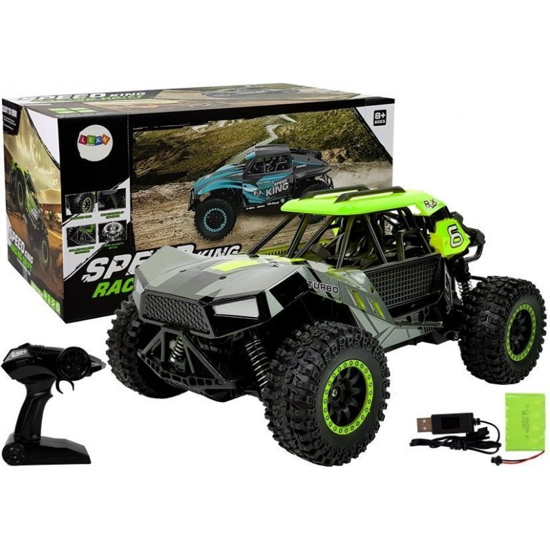 LEAN Auto Terenowe Zielono-Szare Off-road Zdalnie Sterowane 8414 LEAN TOYS - 1