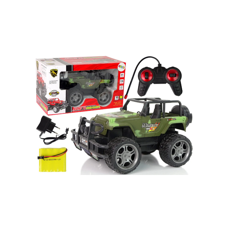 Auto Terenowe Jeep w kolorze czerwonym lub moro CrossCountry R/C 1:16 LEAN TOYS - 1