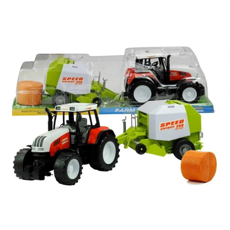 LEAN Duży Czerowny Traktor z Maszyną LEAN TOYS - 1