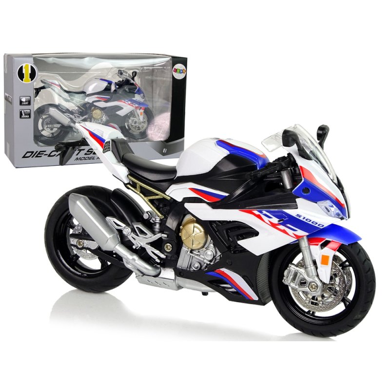 LEAN  Motocykl Model BMW S1000RR Biały LEAN TOYS - 1